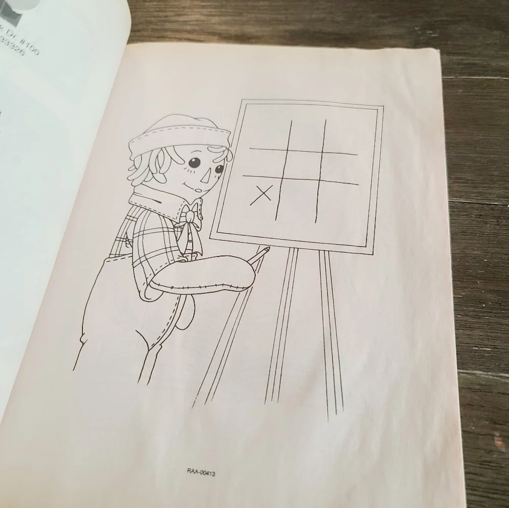 Vintage 2000s Raggedy Ann & Andy Coloring Activity Book
